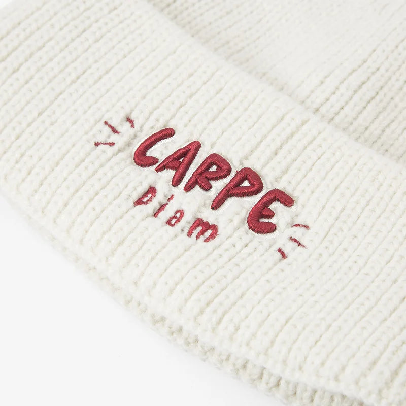 Semir Warm Hat ColorBlock Knit Women Autumn Winter 2025 Beanie Embroidered Cozy Soft Wool Stylish
