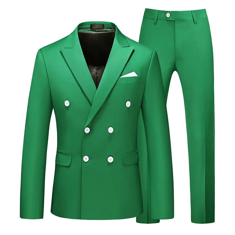 Purple Men's Two-piece Suit,Slim Fit in Asian Sizes,Perfect for Weddings,Parties,and The Office.Red,Blue,Gray,Black,Yellow,Green