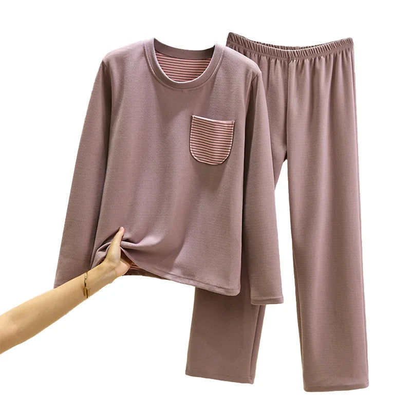 Pijama Feminino New Thicken Fleece Winter Sleepwear Pyjama Big Size De Velvet Warm Pajamas Set Woman Lounge Wear Home Clothes