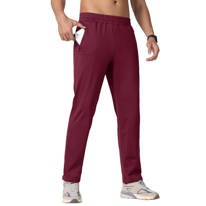 TACVASEN Winter Fleece Sweatpants Mens Thermal Warm Work Pants Waterproof Outdoor Sport Running Pants Jogger Casual Trousers