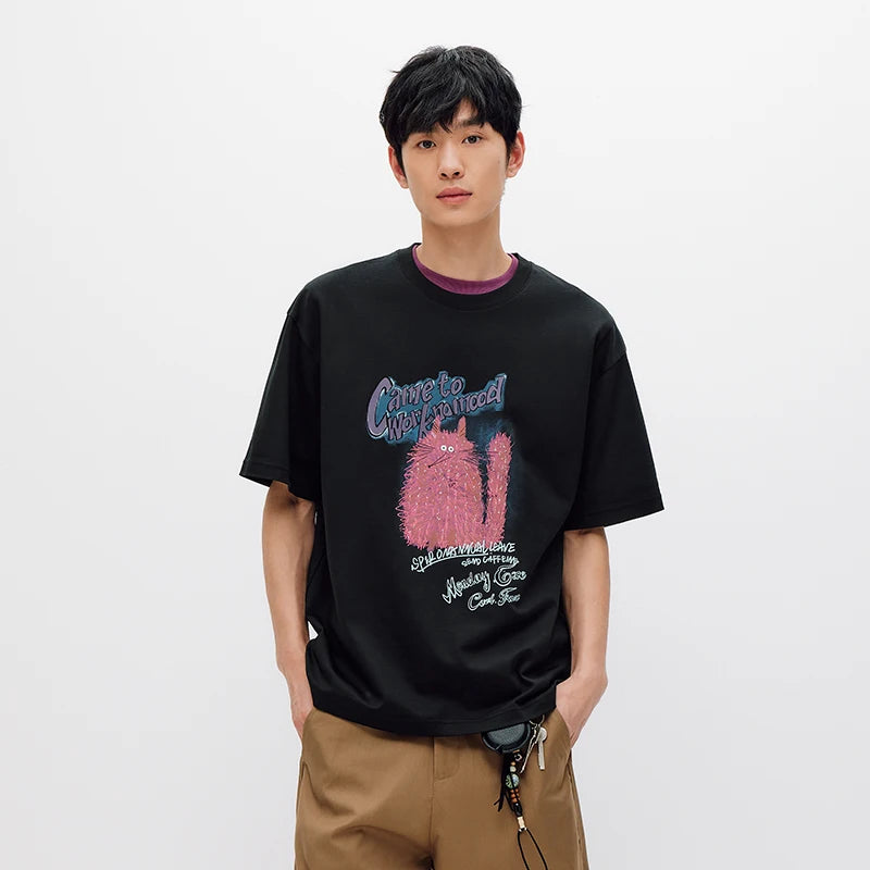 Semir Men Tshirt Cool Feeling Graphic Print Knit Short Sleeve Summer 2026 Mall Style Casual Everyday Wear Fashion Top