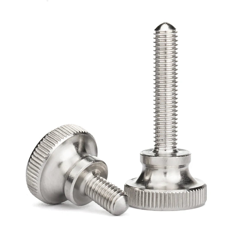 M2 M2.5 M3 M4 M5 M6 M8 304 Stainless Steel Knurl High Step Head Hand Tighten Thumb Screw Adjust Bolt