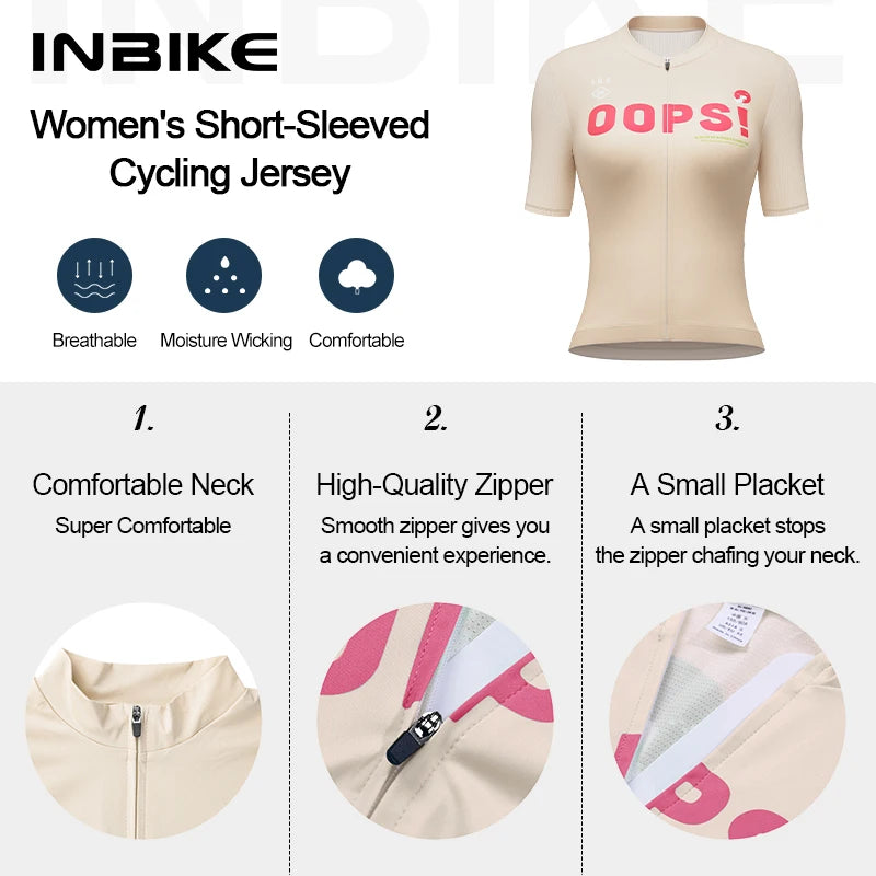INBIKE Women's Cycling Set Breathable Moisture Wicking Quick-Dry Reflective Road Bike  Jersey Shirts Cycling Clothing for Women