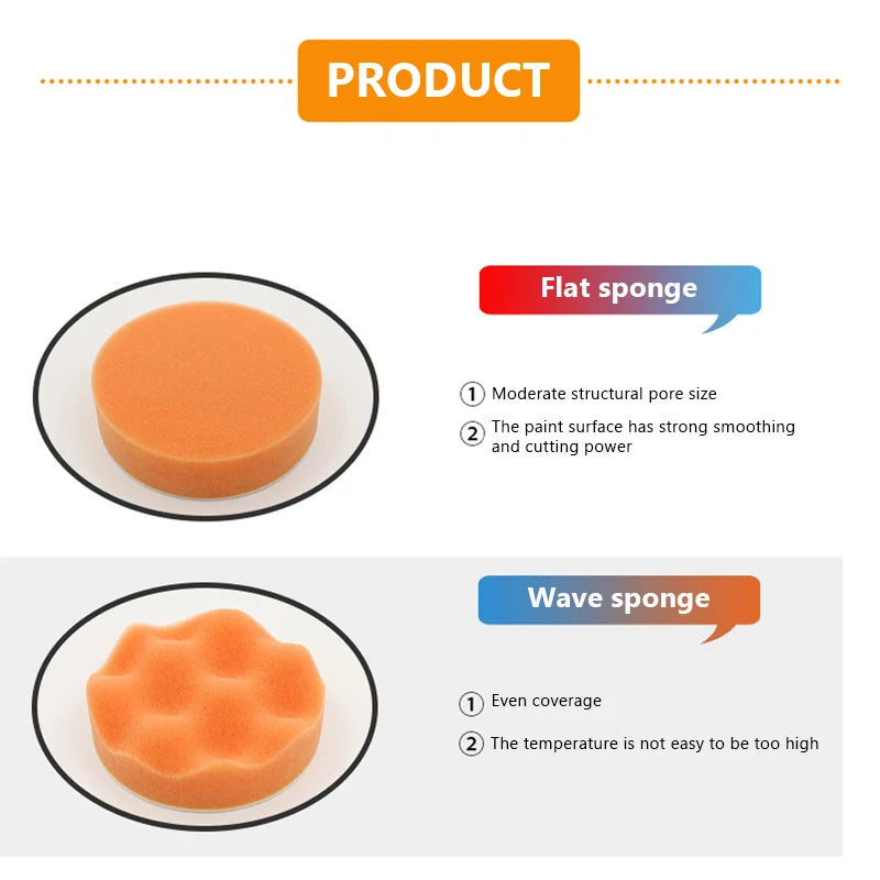 SEAMETAL 3/4/5inch Universal Car Polish Pad Set M10/M14 Soft Wool Machine Waxing Polisher Car Body Polishing Discs Car Accessory