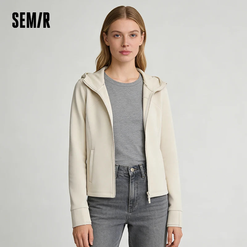 Semir Slim Fit Jacket Soft Texture Women Spring Casual Fashion Comfort Sport Style Versatile Trend New 2026