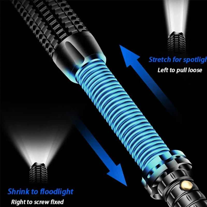 ដំបងបេស្បល LED ពិលអាលុយមីញ៉ូមអាចផ្តោតបានអាចពង្រីកបានភ្លឺខ្លាំងការពារខ្លួនដំបងយុទ្ធសាស្ត្រពិលសង្គ្រោះបន្ទាន់