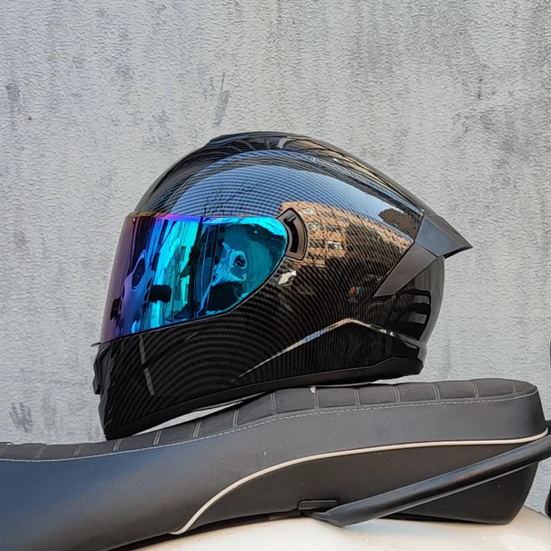 Professional safety double lens racing motorcycle helmet cross country full face helmet capacete DOT approved casco moto