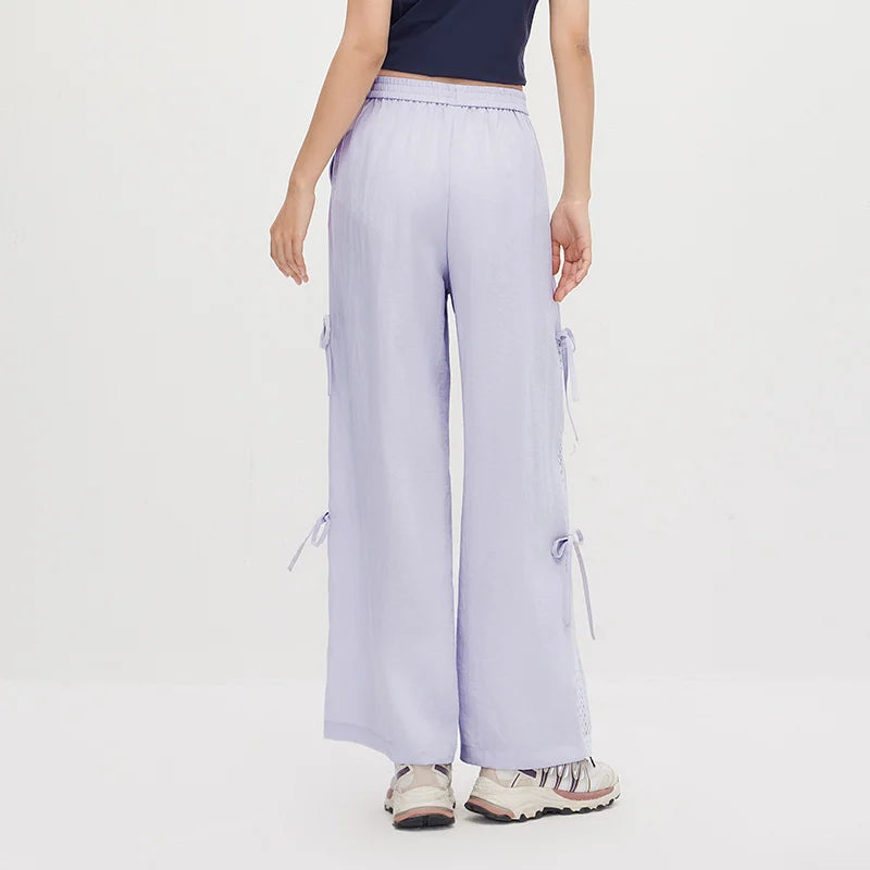 Semir Women Pants Bowknot Lace Loose Wide Leg Long Pants 2026 Summer Sweet Casual