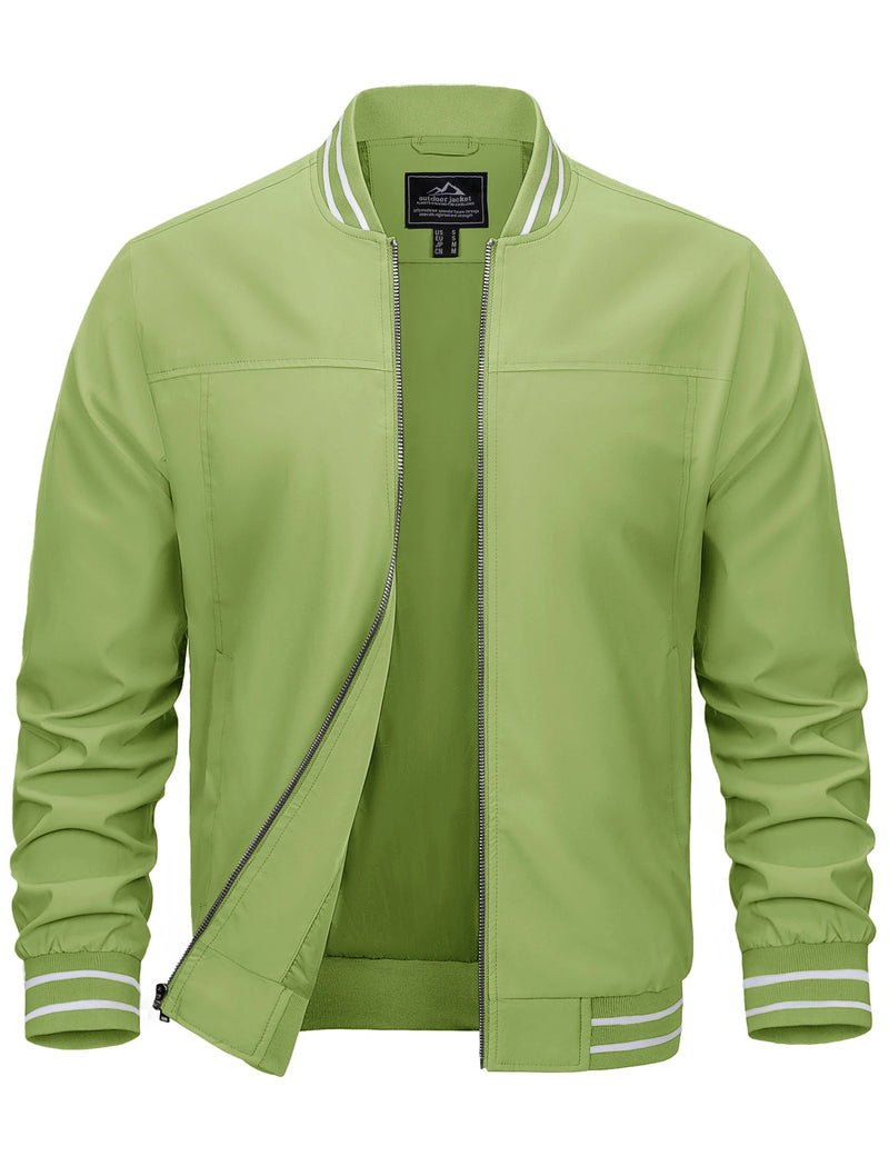 TACVASEN Mens Lightweight Waterproof Bike Jackets Windproof Warm Outdoor Jackets Spring Fall Zip Up Coat With Pockets