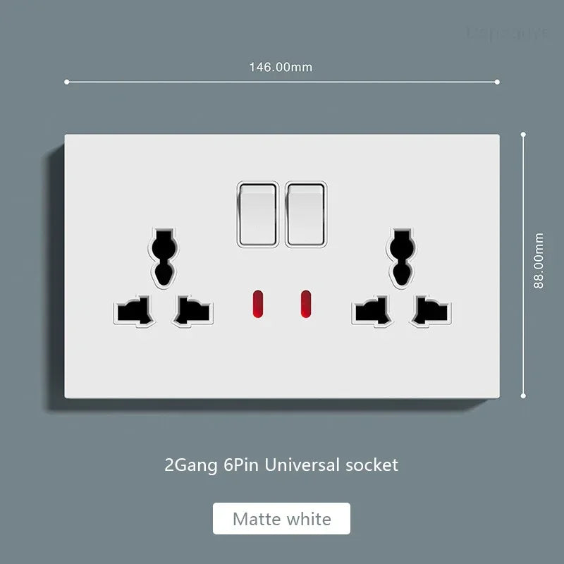 UK Standard Power Socket 13A Quick charge Plug 20W Smart Type-C Wall Outlet,220V Electrical Universal Wall Light 2way Switch