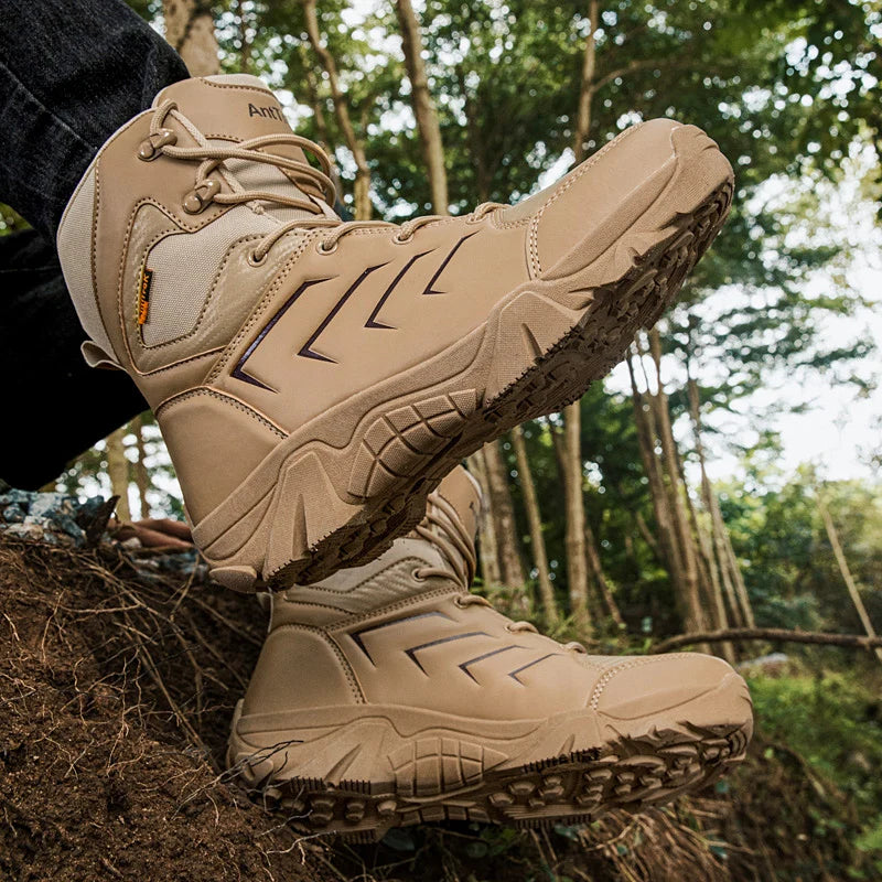 Men's Combat Boots Four seasons Light Breathable Casual Hiking Walking Boots Outdoor Jungle Anti-slip High top Training Boots