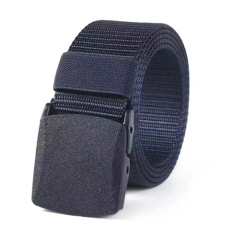 Men's Military Tactical Belt with Automatic Buckle Multifunctional Outdoor Hunting High-Quality Nylon Canvas High Waist