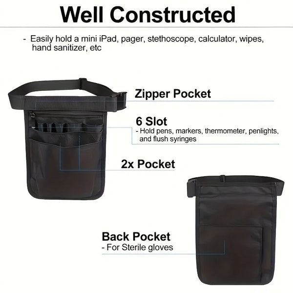 1pc Multifunctional Tool Bag,Includes Dedicated Slots for Order Pads Pens,Suitable for Various Restaurants Hotels Waiters Nurses
