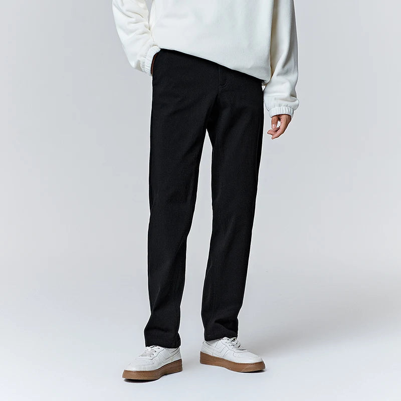 Semir Thick Pants SlimFit Casual Soft Men Winter 2025 Commuting Solid Color