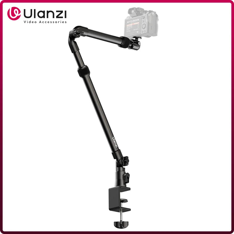 ជើងទ្រកាមេរ៉ា Ulanzi ZJ02 ដៃអាចបត់បែនបានសម្រាប់ដាក់លើតុ ដៃអាចពង្រីកបានសម្រាប់កាមេរ៉ា DSLR ផ្សាយផ្ទាល់ ការថតរូប Still Life