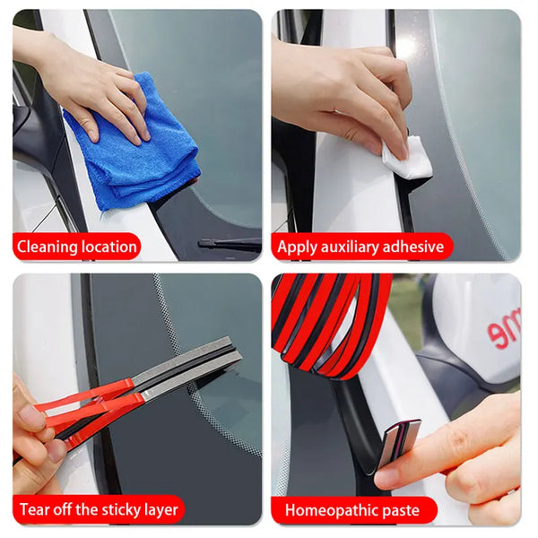 27mm Rubber Car Seals Edge Strip Upgrade T Shaped Sealing Strips for Auto Roof Windshield Sealant Protection Noise Insulation