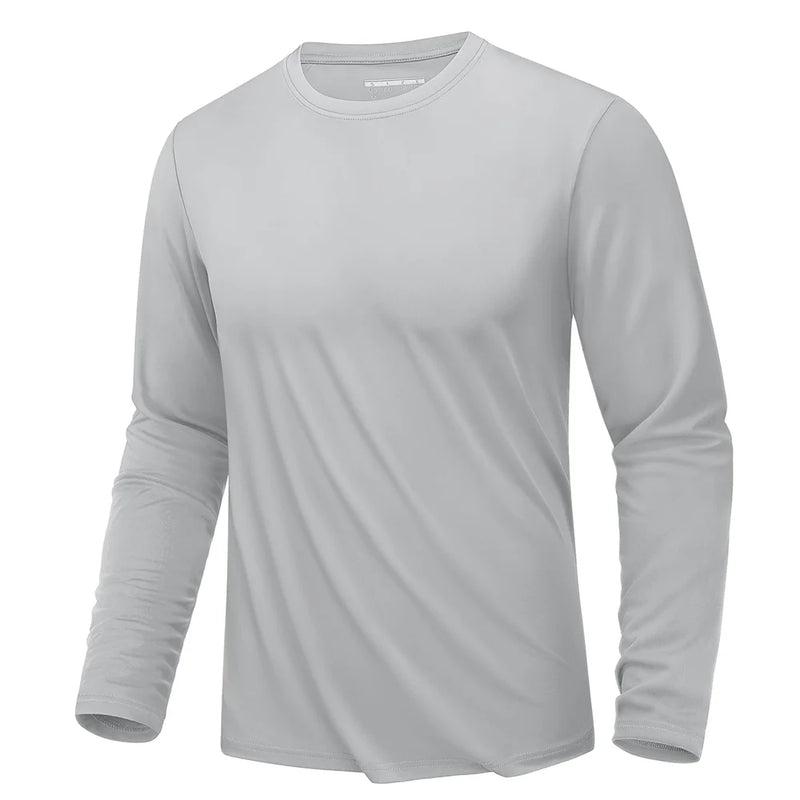 TACVASEN UPF 80+ Sun Protection T-shirts Men's Quick Dry Long Sleeve Athlectic T Shirts Performance Sports T-shirts Rash Guard