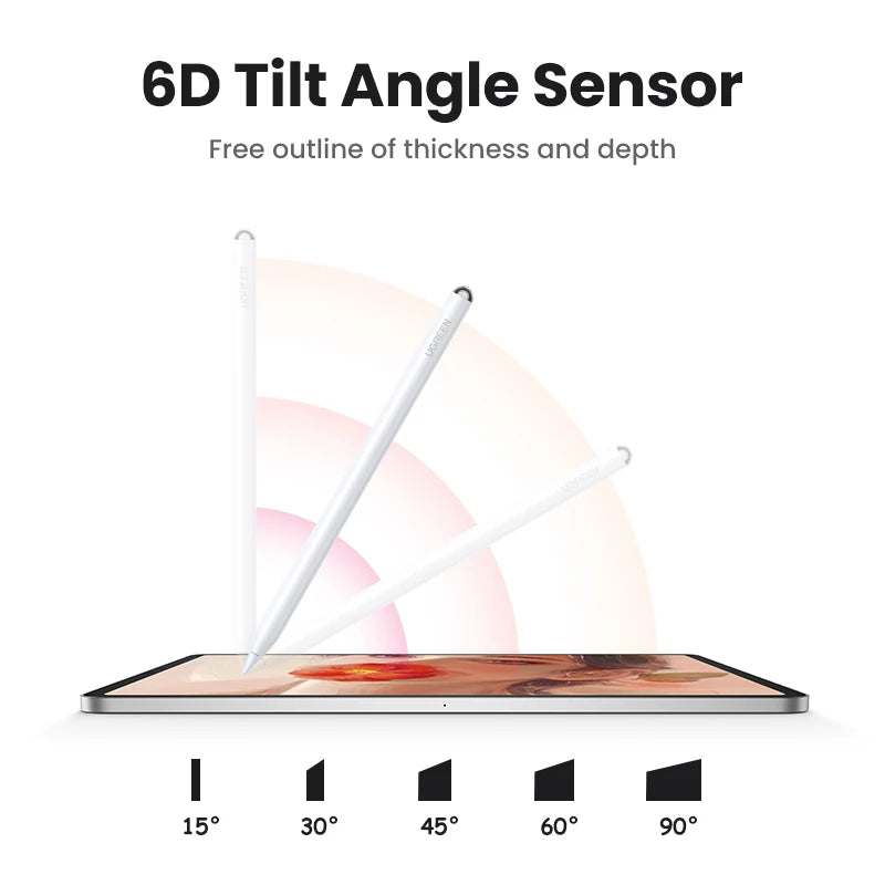 UGREEN Stylus Pen for Apple Pencil Magnetic Wireless Charging Bluetooth Palm Rejection Tilt Pens Long Battery Life for iPad Pro