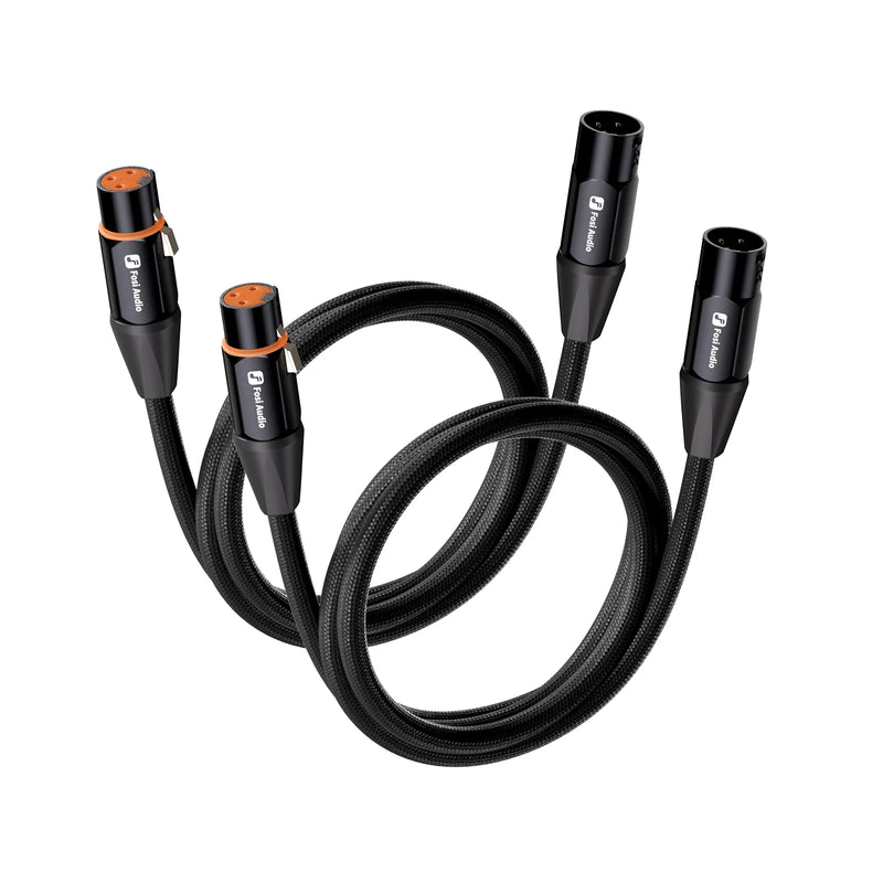 ខ្សែ XLR Fosi Audio ទំហំ 0.3M/1.2M ប្រុសទៅស្រី 2 កញ្ចប់ ខ្សែ Cannon Balanced សម្រាប់មីក្រូហ្វូន DAC Preamp ZA3 ZD3 ZP3 Amplifier