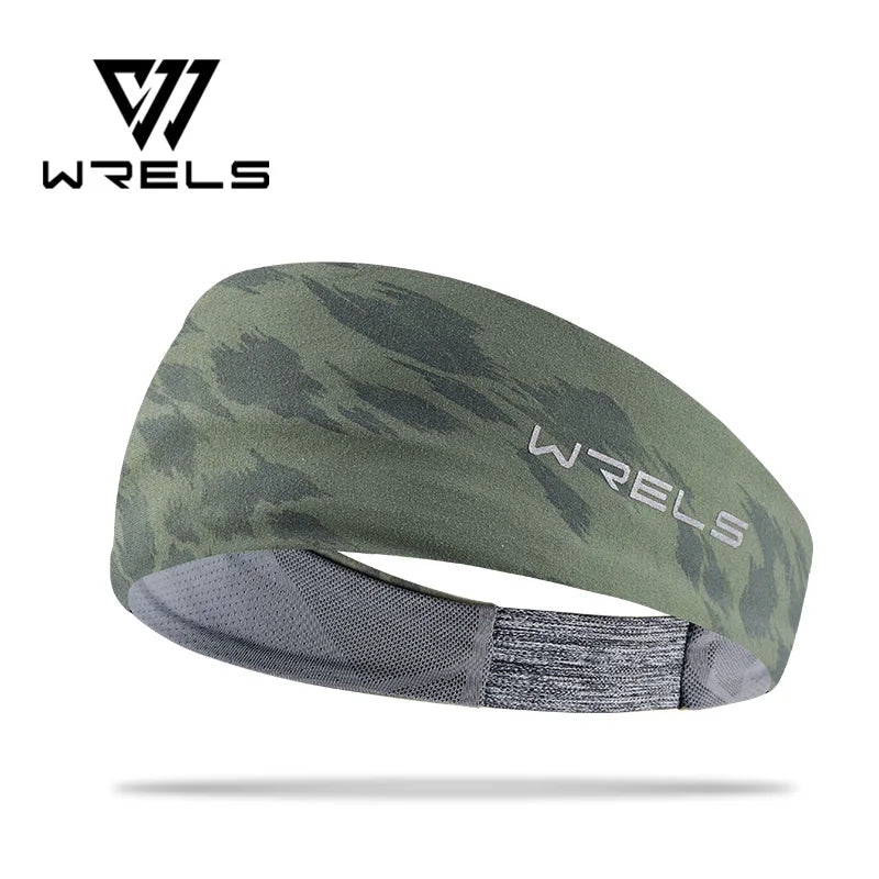 WRELS Sports Headband Sweat Wicking Quick Dry Sweatband Reflective Hair Band High Elastic Durable Men Women Running Headband