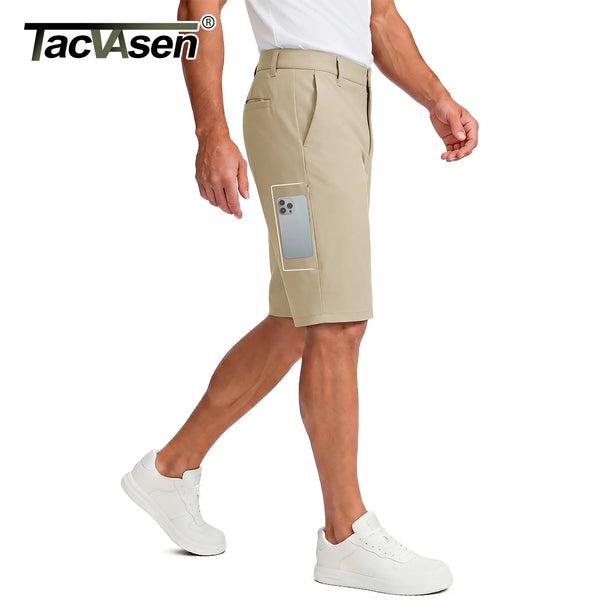 TACVASEN Men's Golf Shorts with 6 Pockets 11 inch Inseam Quick Dry Stretch Casual Work Dress Hiking Shorts for Men Waterproof