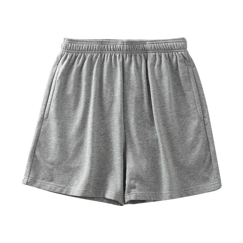 DUKEEN Terry Shorts Men 2024 Summer Loose Straight-Leg Sports Shorts Elastic Waist Running Casual Jorts Men's Pants