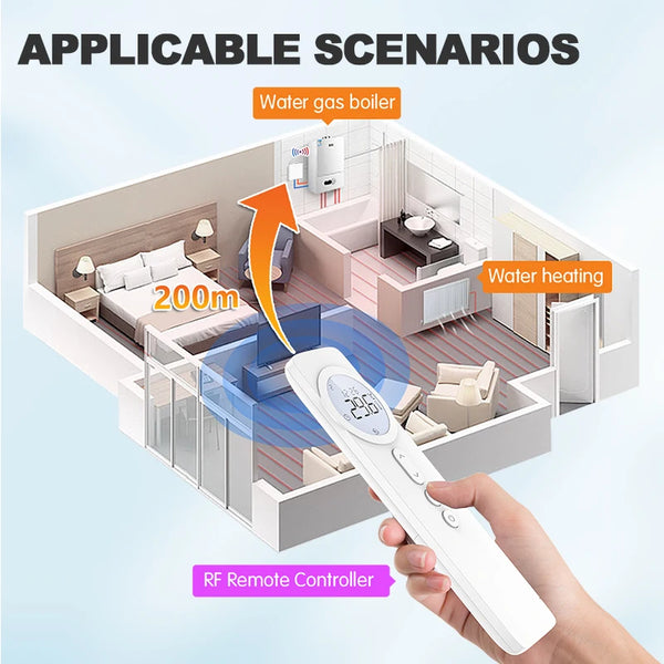 ទែម៉ូស្តាតឌីជីថលឥតខ្សែ RF WiFi 220V Smart Home Tuya ថ្ម Thermoregulator សម្រាប់កំដៅទឹកឡចំហាយឧស្ម័ន និង Actuator Alexa
