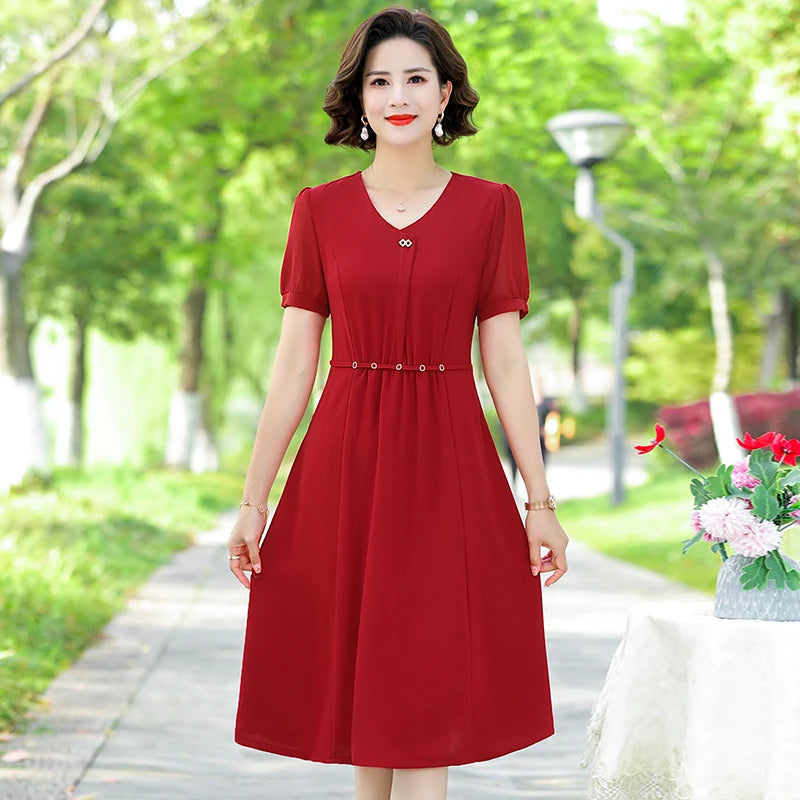 រ៉ូបរដូវក្តៅ Chiffon Beach Midi រ៉ូប Vintage Boho Floral Sundress ឆើតឆាយសម្រាប់ស្ត្រី Bodycon Party Vestidos
