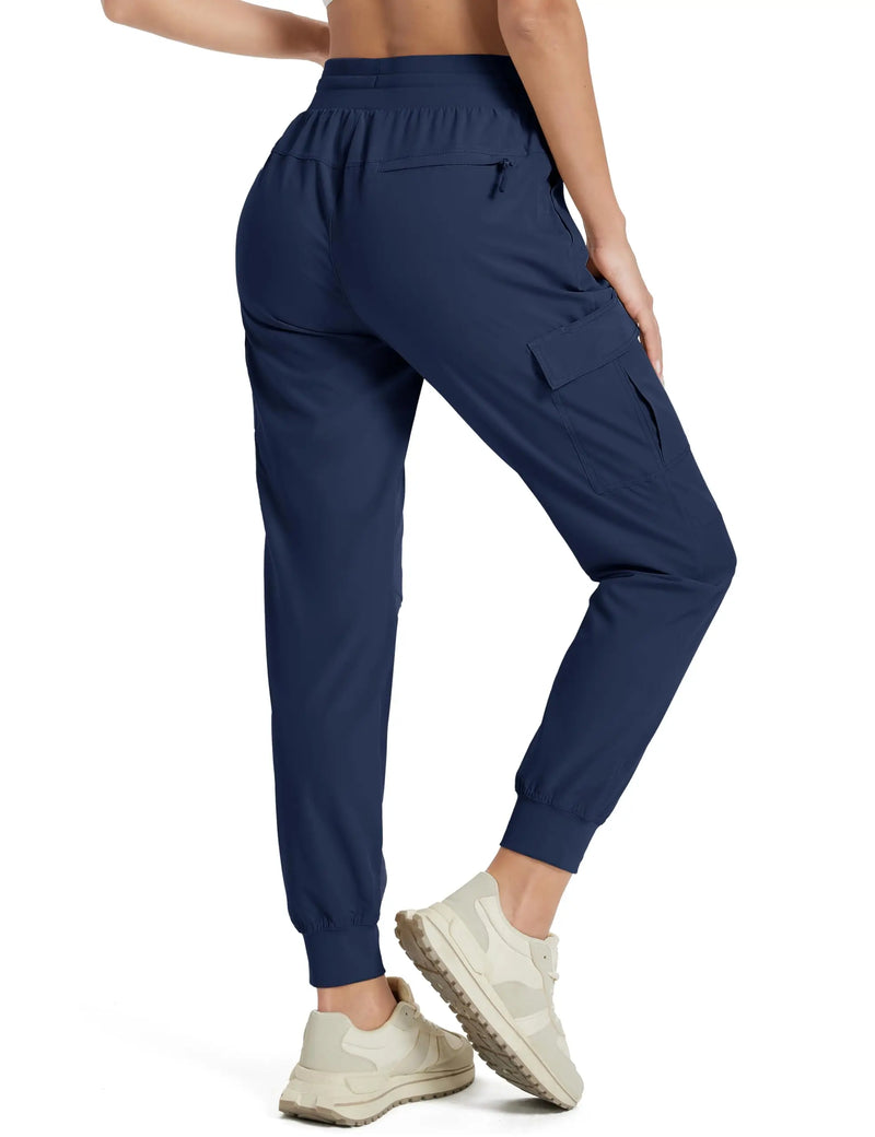 TACVASEN Quick Dry Waterproof Hiking Pants Women's Lightweight Cargo Joggers 5 Pockets Tactical Outdoor Travel Trousers