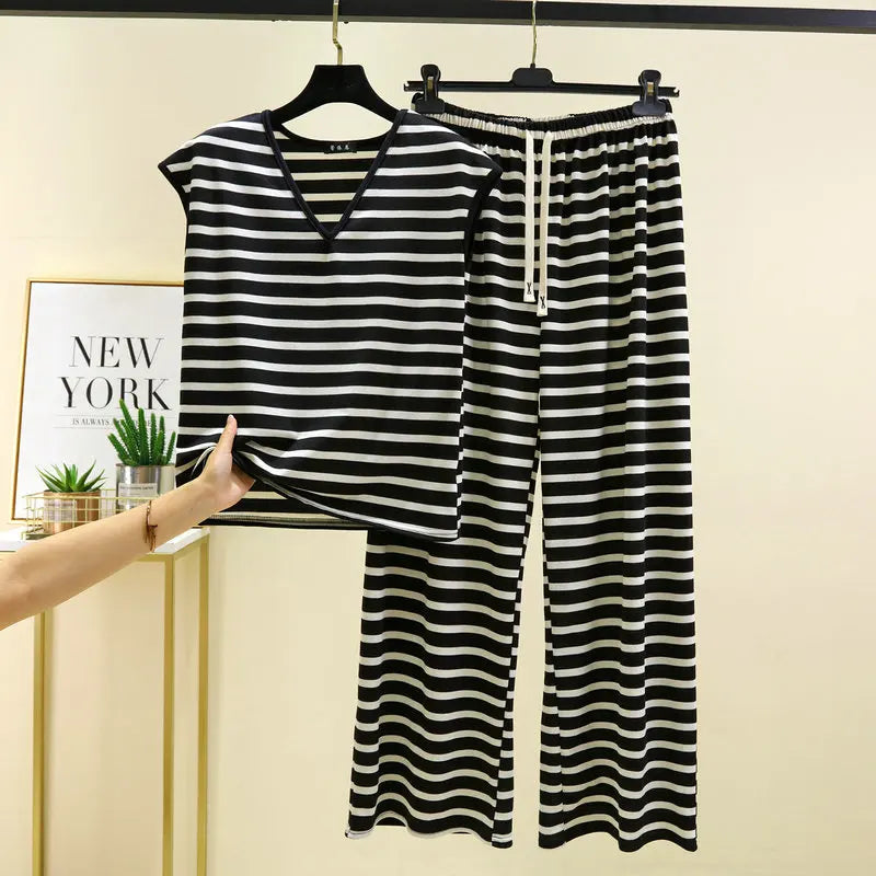 ឈុតគេង Pijama Feminina ម៉ូដសម្រាប់នារី អាវដៃវែង ខោ ឈុតសម្រាប់រដូវក្តៅ ឈុតគេងសម្រាប់ស្លៀកនៅផ្ទះ ស្លៀកពេលយប់ ស្រី