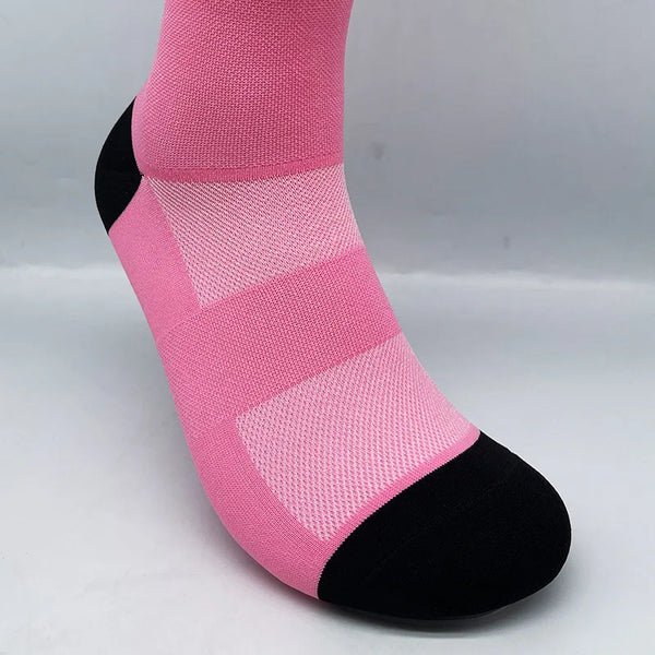 WRELS 1/2/3 Pairs Crew Cycling Socks Breathable Fast Dry Running Socks Men Women Thick Cushioned Arch Support Bike Hiking Socks