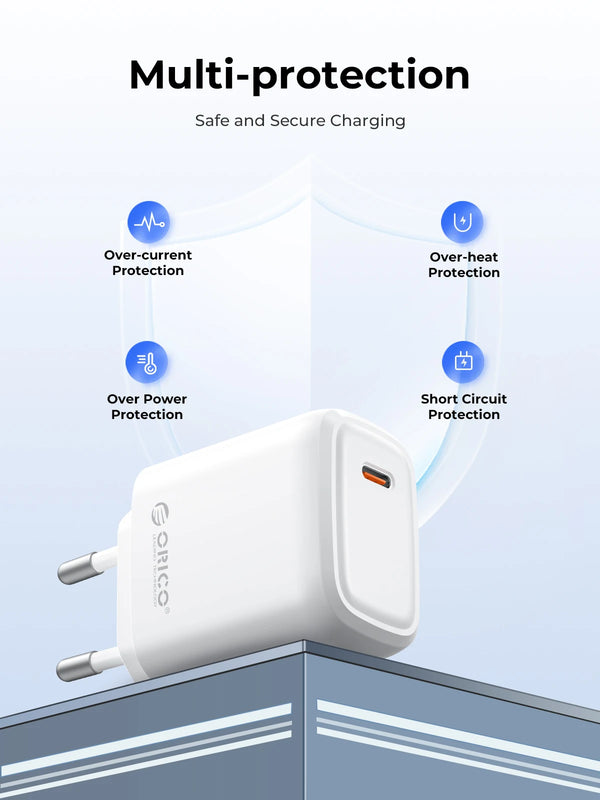 ORICO-Portable USB C Charger Type C Support PD Fast Charging For IPhone 15 14 13 12 11 Pro Max 8 Plus 20W