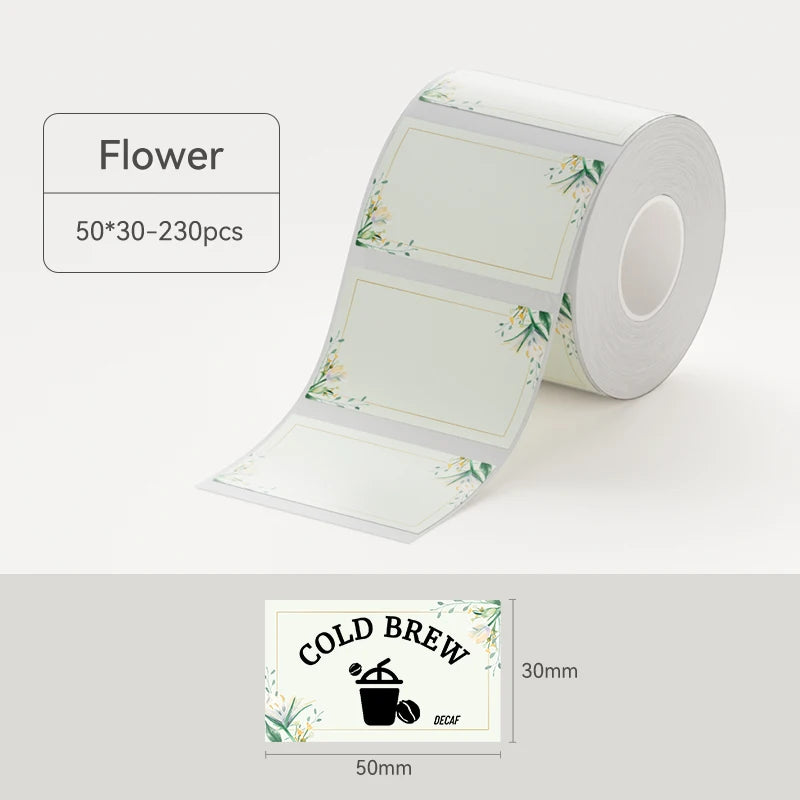 3 Rolls NIIMBOT B21 B3S B1 B31 Thermal Label Clothing Price Food Self-adhesive Tag Waterproof Smart Office Pocket Printer Label