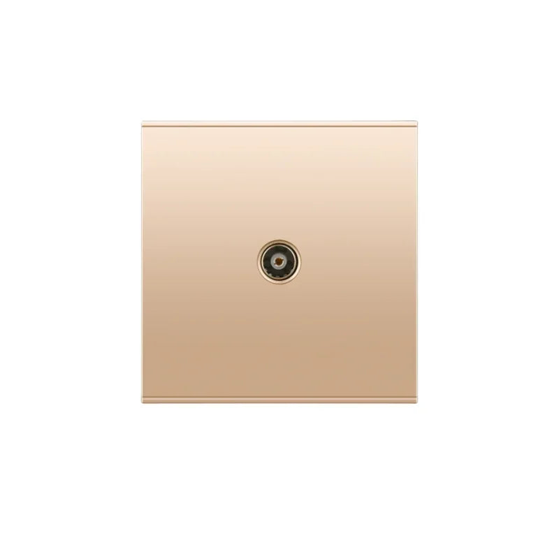 Uk Type 86 13A Universal Rose Gold 220V Wall Large Warped 1gang2way Cross Button Light Switch,USB Electric Plug Wall Socket