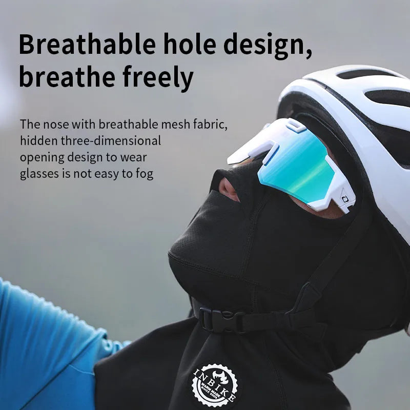 INBIKE Winter Cycling Mask Windproof Balaclava Thermal Face Cover for Cold Weather Neck Gaiter for Men MTB Road Bike Accessories