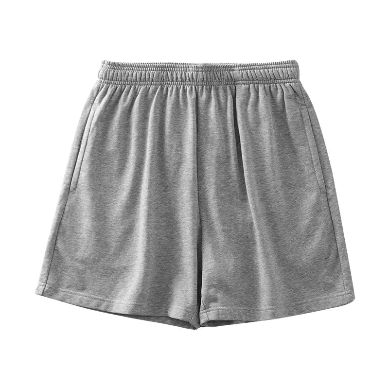 DUKEEN Terry Shorts Men 2024 Summer Loose Straight-Leg Sports Shorts Elastic Waist Running Casual Jorts Men's Pants
