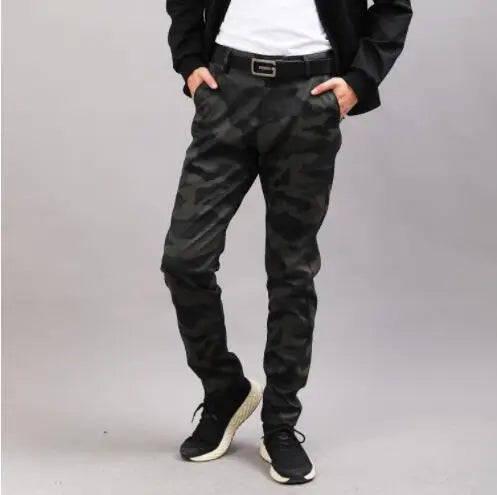 2026 New Men's Leather Pants Fashion Slim PU Trousers Red Blue Black Gray White Pantalones Hombre
