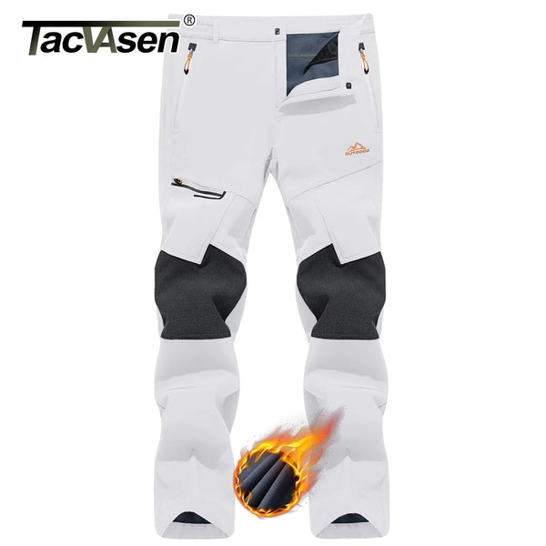 TACVASEN Winter Men's Hiking Pants Warm Thermal Fleece Lined Windproof Outdoors Working Fishing Camping Mountain Ski Pants
