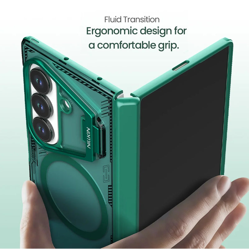 NILLKIN Magsafe Case For Samsung Galaxy Z Fold 7 5G Magnetic Iceblade Prop With Camera Holder Back Cover for Samsung Z Fold 7