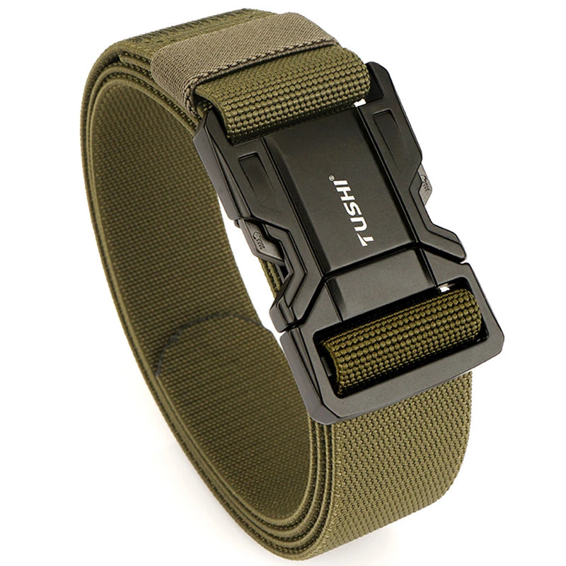 TUSHI Metal Buckle Men Belt Army Outdoor Hunting Tactical Multi Function Combat Survival Marine Corps Canvas For Nylon Male Belt