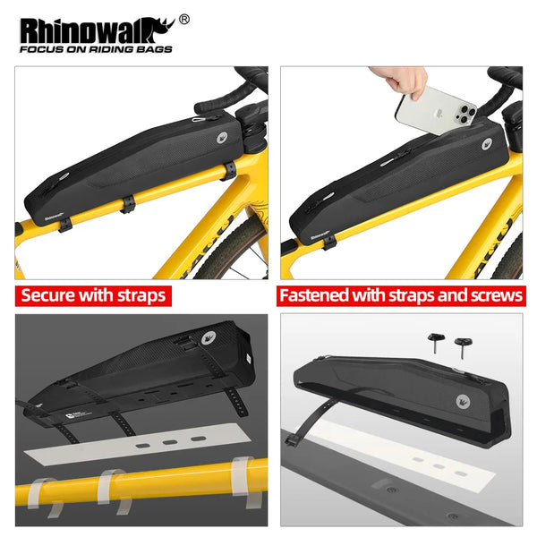 កាបូបដាក់ស៊ុមកង់ Rhinowalk ទំហំ 2L ការពារទឹកជ្រាប ងាយស្រួលដាក់ ការពារថ្នាំលាប សម្រាប់កង់ MTB និងផ្លូវថ្នល់ មិនប៉ះជើង