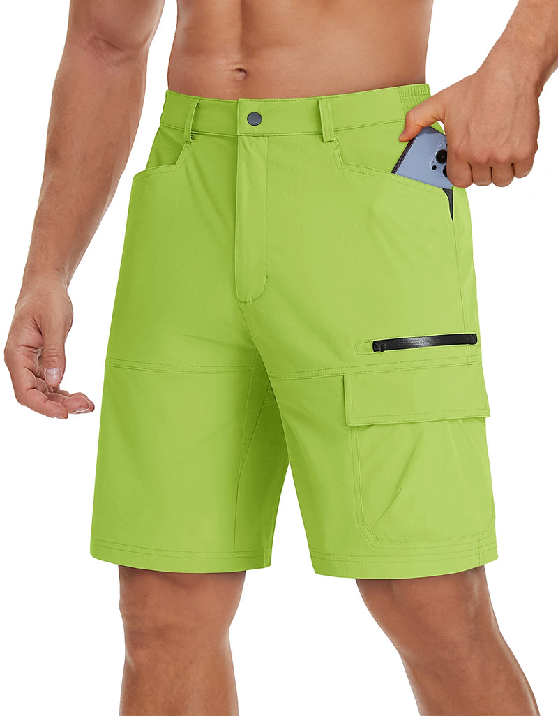 TACVASEN Summer Quick Drying Nylon Work Shorts Mens Casual Hiking Cargo Shorts Lightweight Outdoor Fishing Short Pants