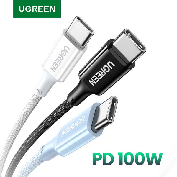 UGREEN 100W USB C Cable For iPhone 16 15 Plus Pro Max Type C Cable For Macbook Pro ipad PD Fast Charger Cord Type-C Cable