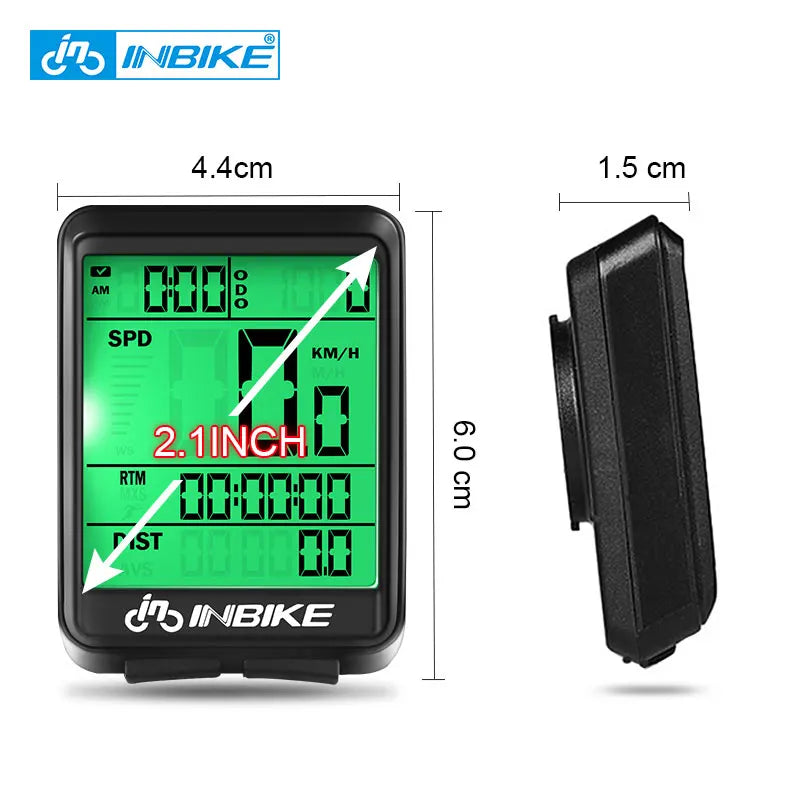 INBIKE Bicycle Computer Speedometer Wireless Wired Waterproof Road Bike MTB Cycling Odometers Watch LED Digital Bike Accessories