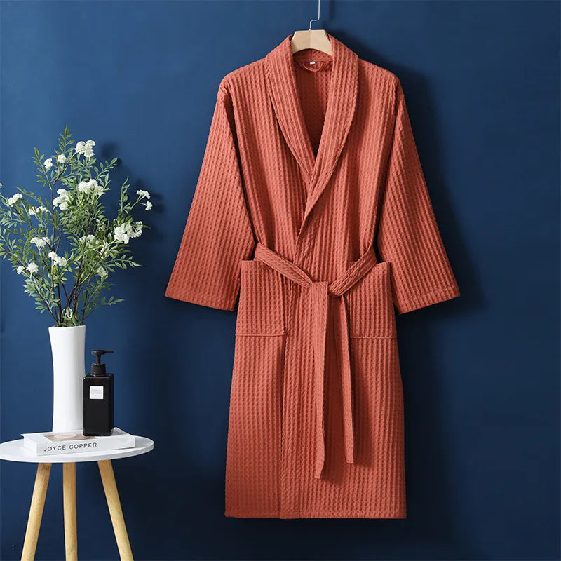 Long Sleeve Women's Pajamas Robe 100% Cotton Wedding Dress Autumn Winter Casual Women's Bathrobe Home Wear Shower Night Kimono