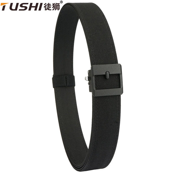 TUSHI Belt Hard Military Belt for Men and Women Tight Nylon Tactical Outdoor Belt Metal Automatic Buckle IPSC Belt Casual Girdle