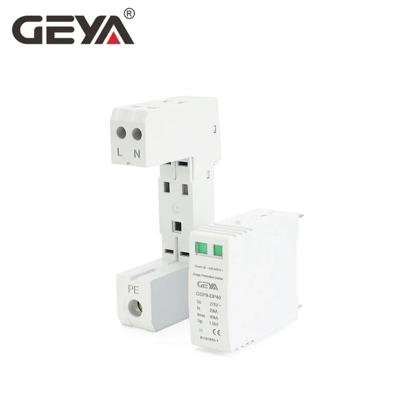 GEYA GSP9 1P+N/2P 18mm SPD ឧបករណ៍ការពារការកើនឡើង 20~40KA ឧបករណ៍ការពាររន្ទះ ឧបករណ៍បញ្ឈប់វ៉ុលទាប AC275V SPD