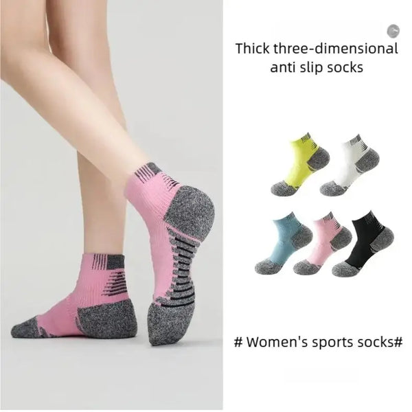 WRELS 1/2/3 Pairs Ankle Sports Socks Breathable Anti Odor Hiking Socks Thick Cushioned Moisture-Wicking Outdoor Running Socks
