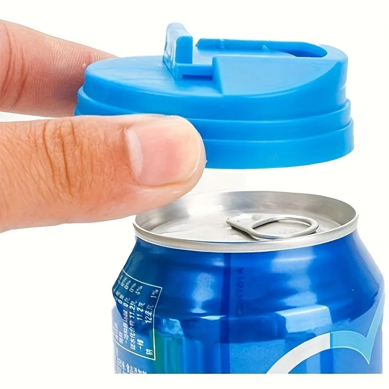 2/4pcs Snap-On for soda Can Lids,Reusable Can Lids,Spill-Resistant,for Soda,Beer,Energy Drinks,Camping Drinkware Accessory