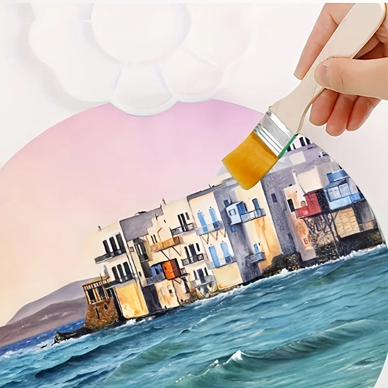 3/6pack Short Handle Paint Brush Set Oil painting brushes,for Canvas Acrylic Oil Watercolor Artist Hobby. Painting Supplies.
